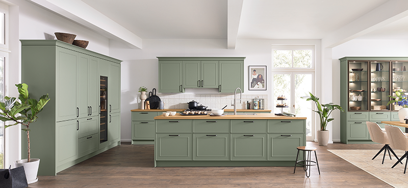 Landhaus in mint grün