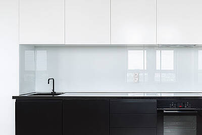 Küchenrückwand aus Glas