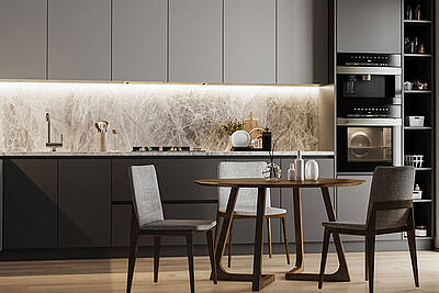 Küchenrückwand aus Stein